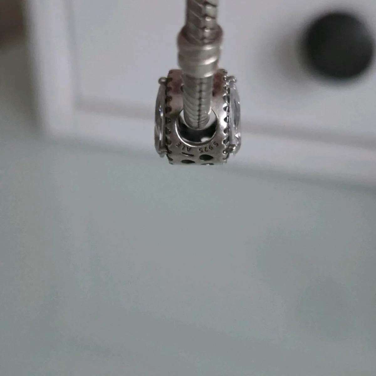 Pandora 
sparkling teardrop halo charm - Image 4