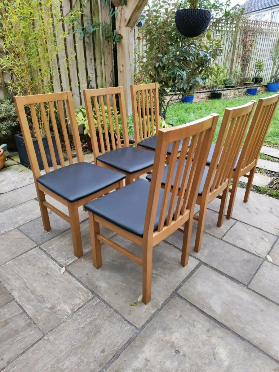 6 kitchen dining chairs - Image 3