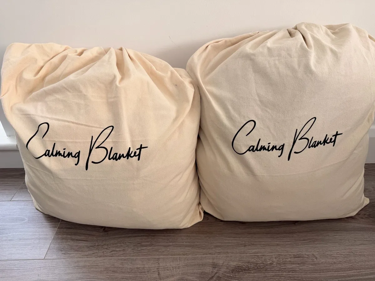 2 x Weighted Calming Blankets - Adult Size (Grey) - Image 3