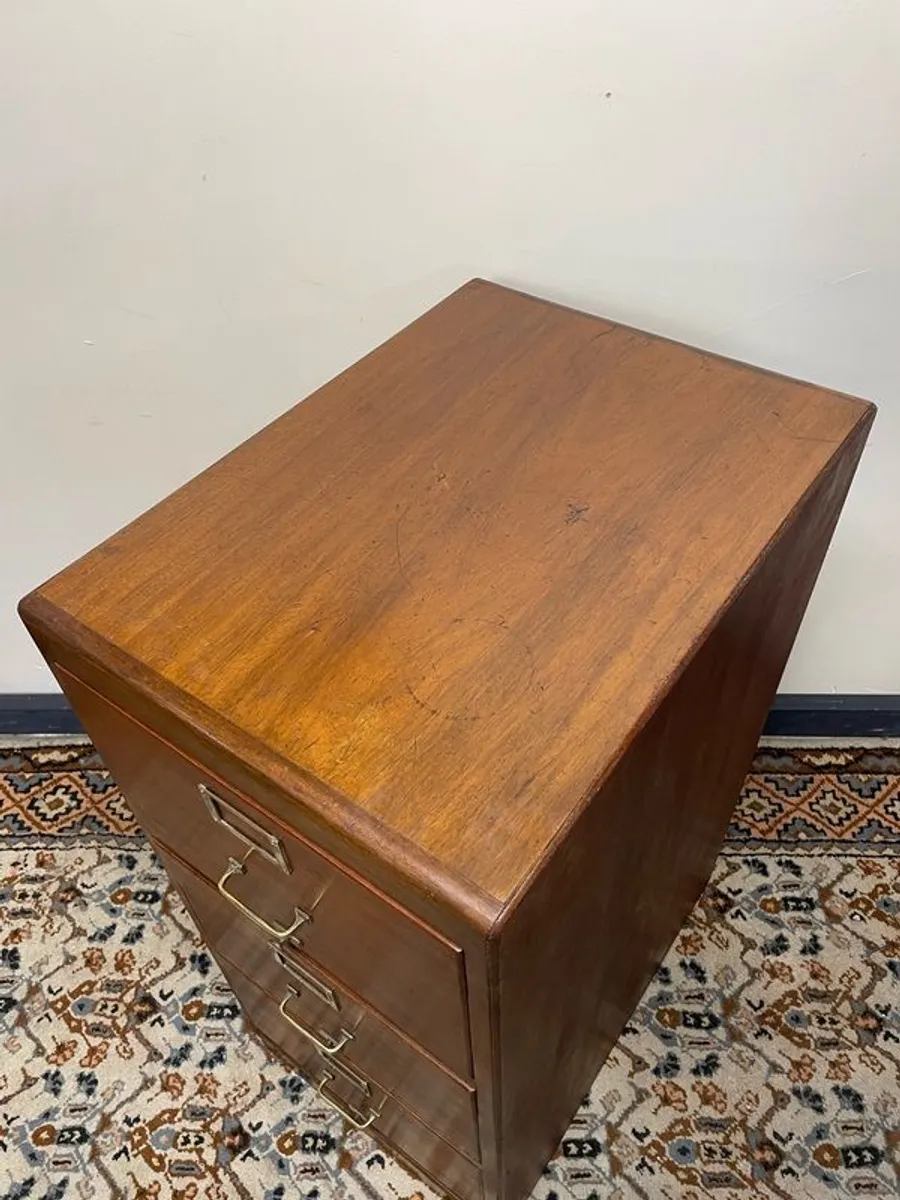 Early 20th Century Walnut Filing Cabinet - Image 4