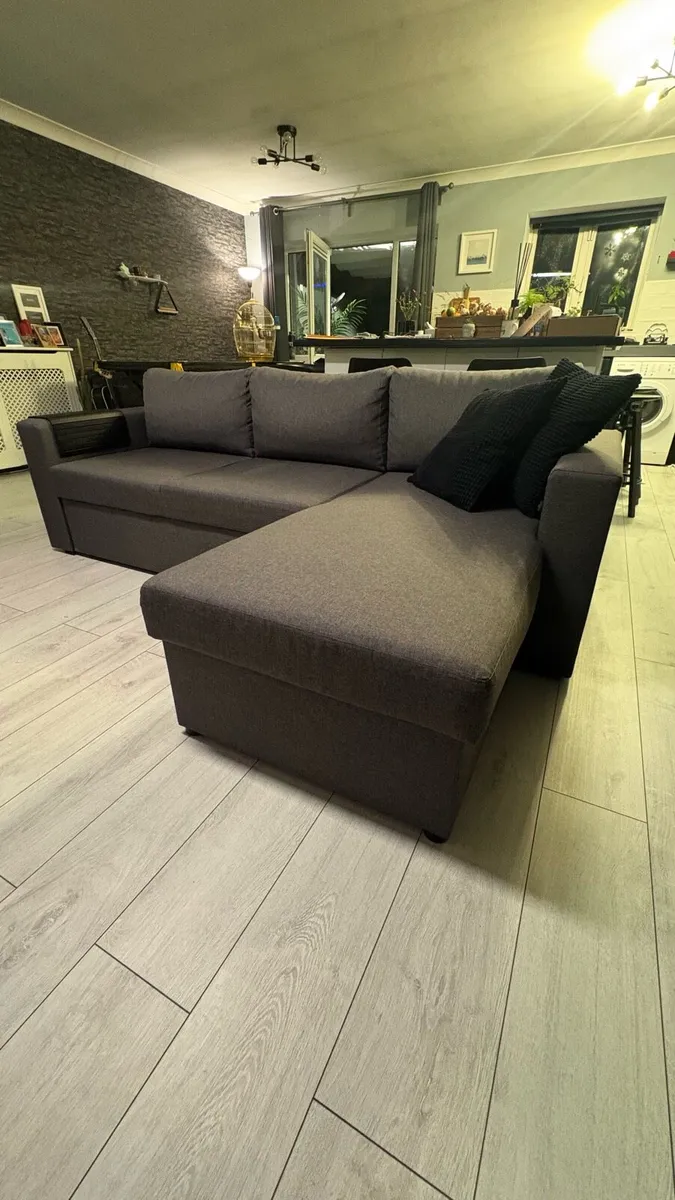 Corner sofa bed + storage L or R hand - Image 1