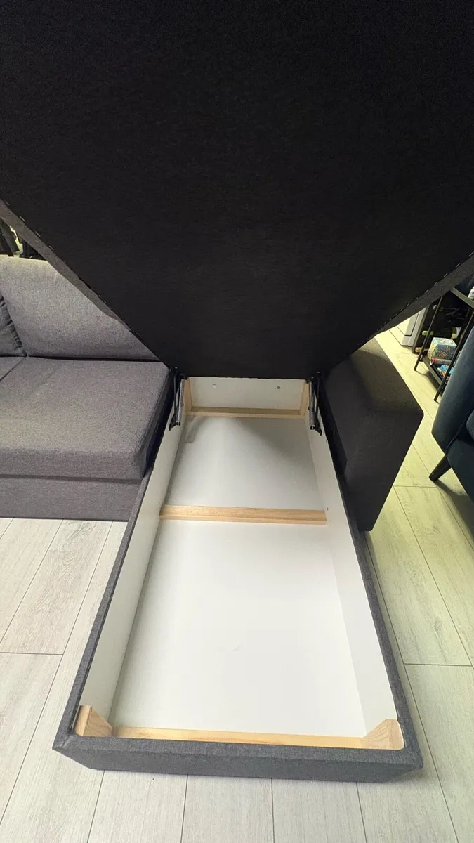 Corner sofa bed + storage L or R hand - Image 2