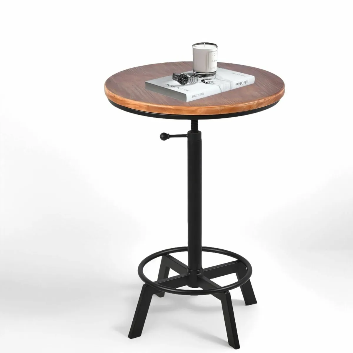 Vintage Bar Table Height Adjustable Bistro Table - Image 2