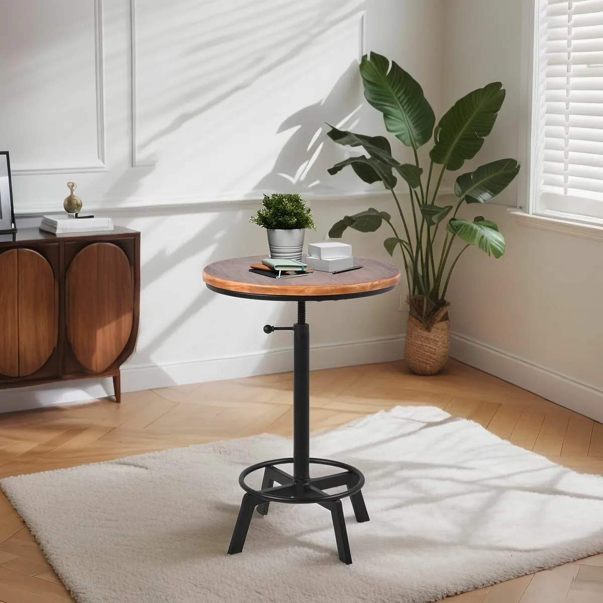 Vintage Bar Table Height Adjustable Bistro Table - Image 1