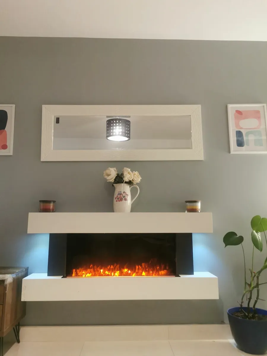 Adur 132Cm Electric Mounted/Freestanding Fireplace - Image 1