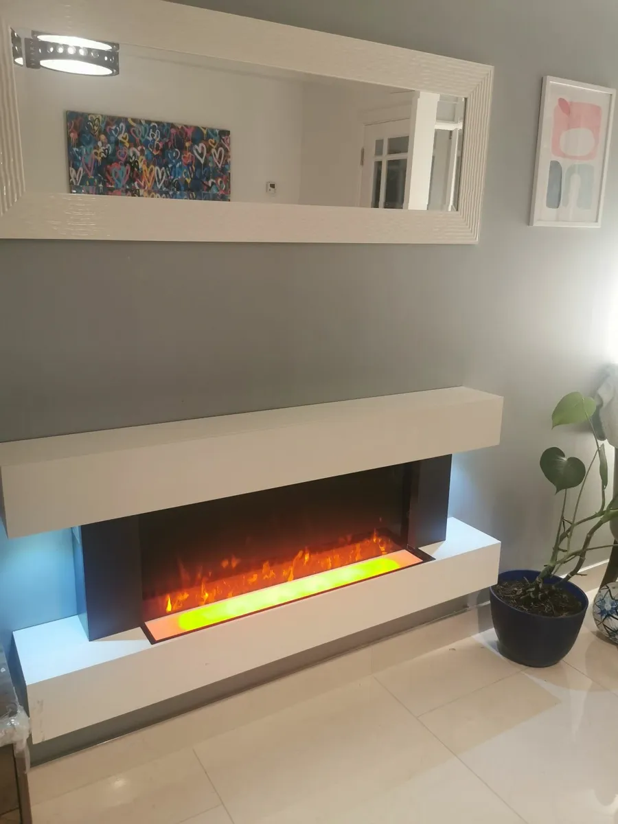 Adur 132Cm Electric Mounted/Freestanding Fireplace - Image 3