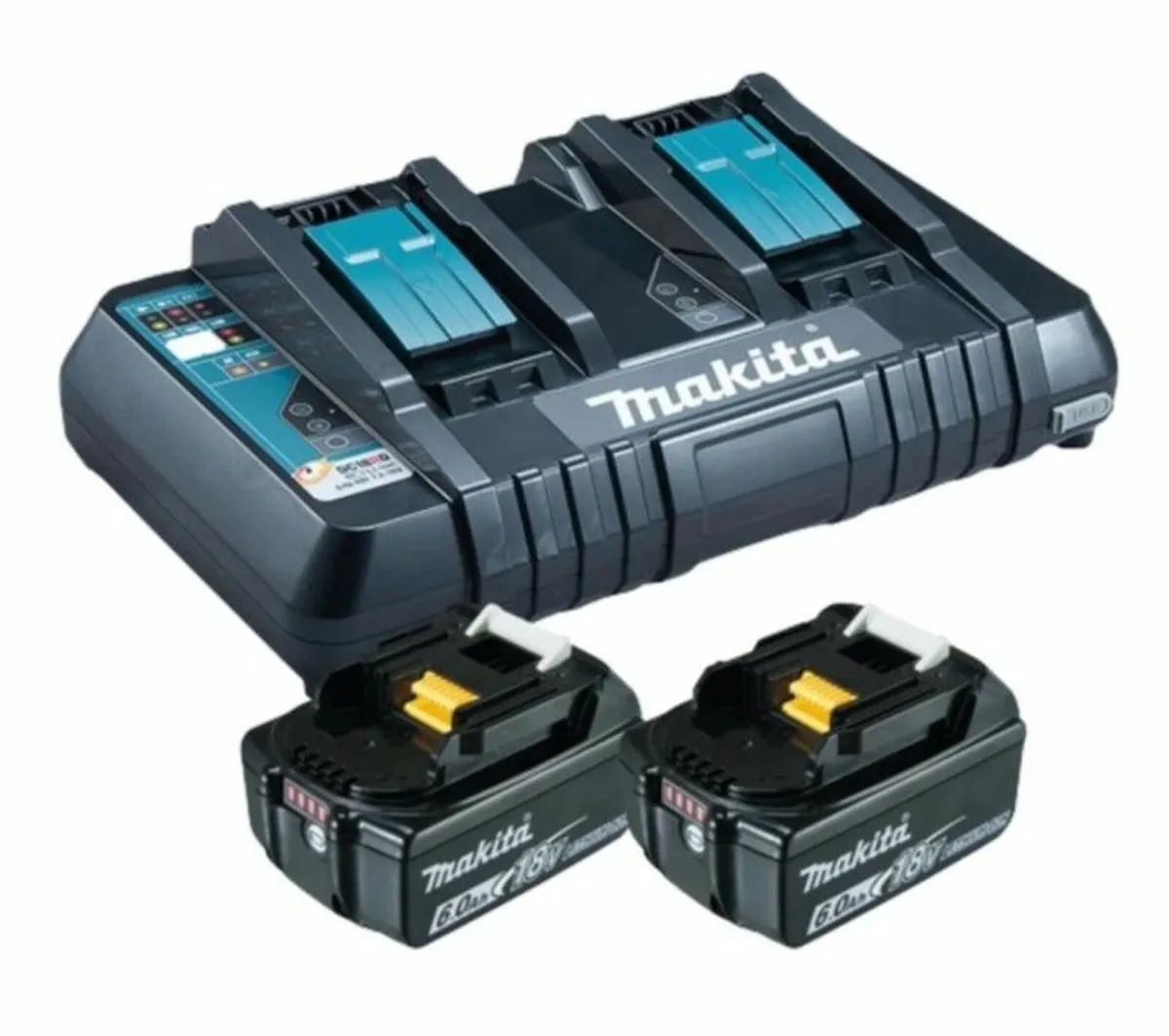 MAKITA DC18RD 2 x BL1860B 18V Battery 6Ah