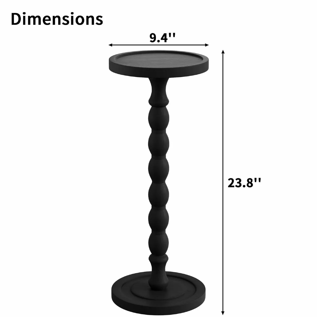 Wooden Side Table Round Bar Table Coffee - Image 4