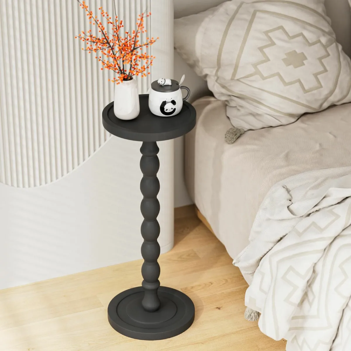 Wooden Side Table Round Bar Table Coffee - Image 1