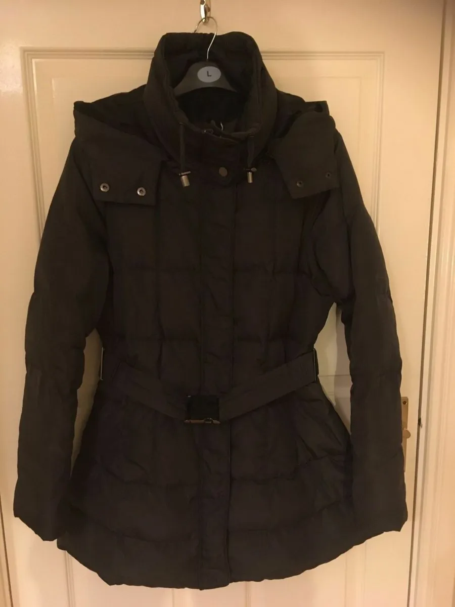 NEW Zara Jacket with Hood & Belt, Grey - Image 4