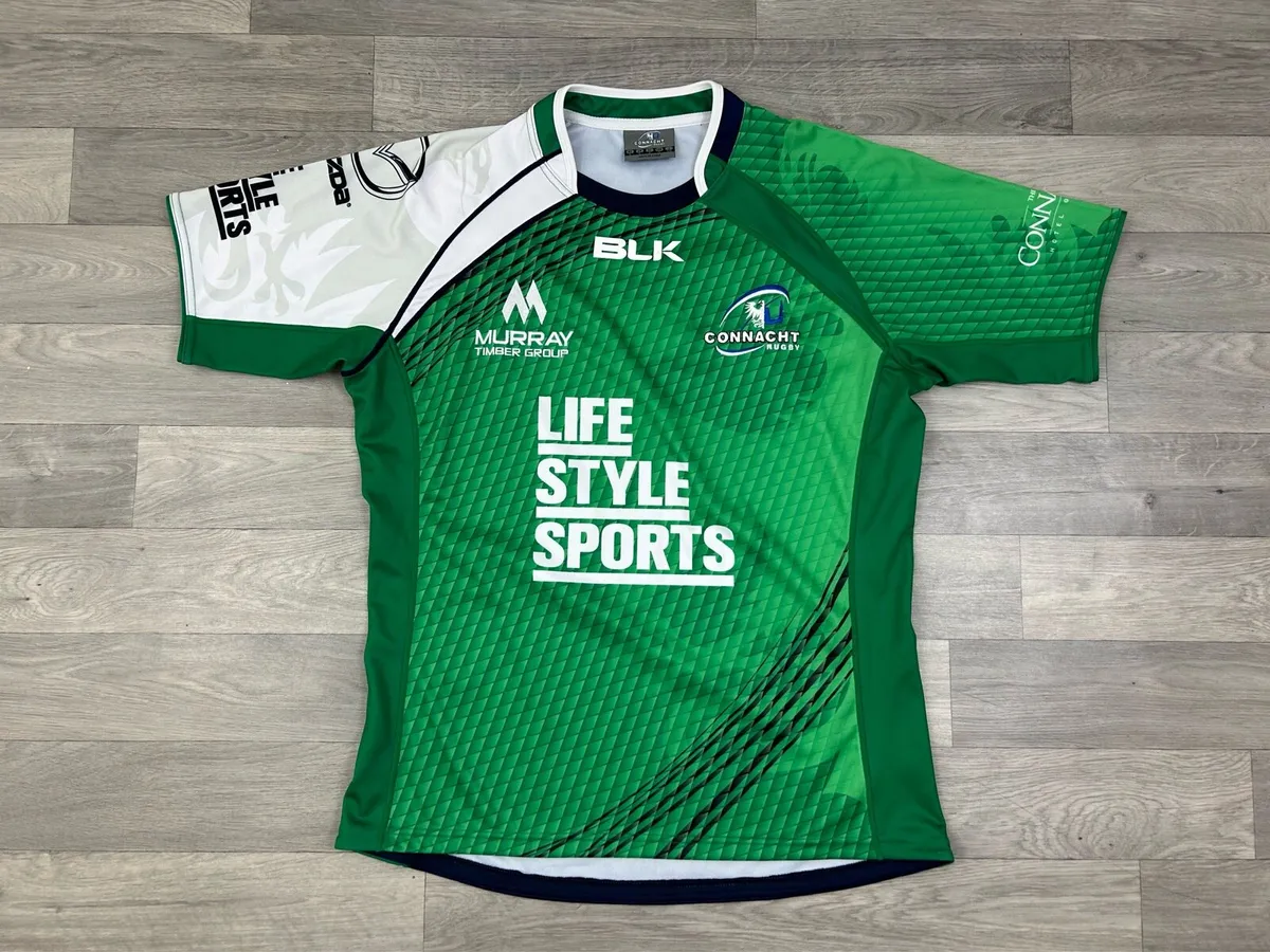 BLK Connacht Rugby Jersey Shirt Mens Large - Image 1