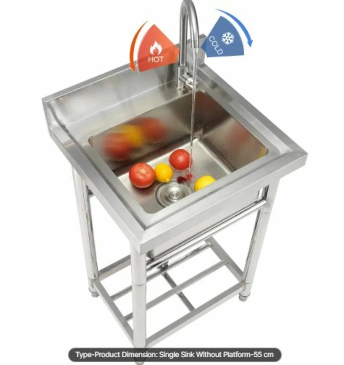 Stainless Steel Utility Sink, 1 Compartment Free - Image 1