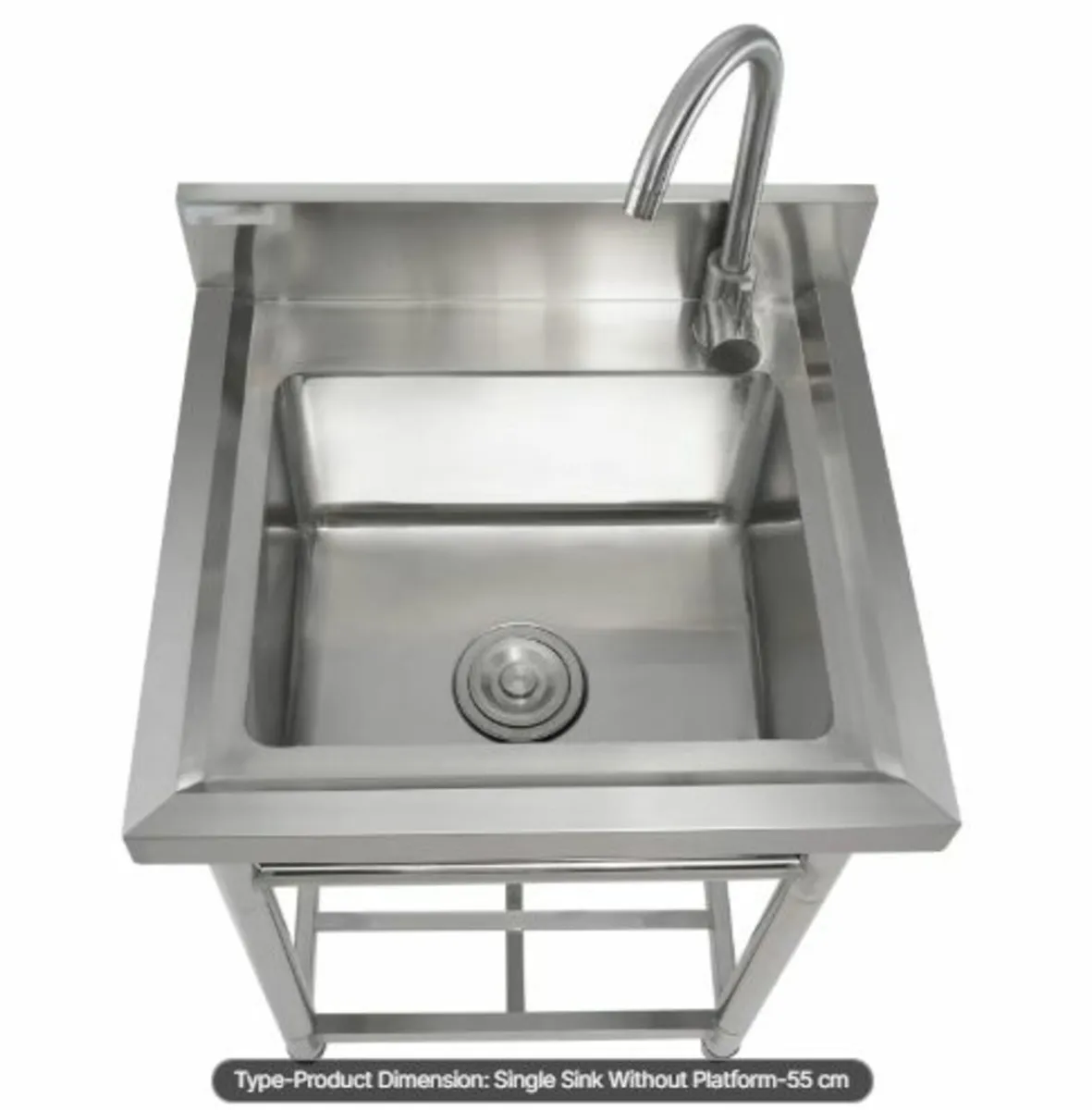 Stainless Steel Utility Sink, 1 Compartment Free - Image 4