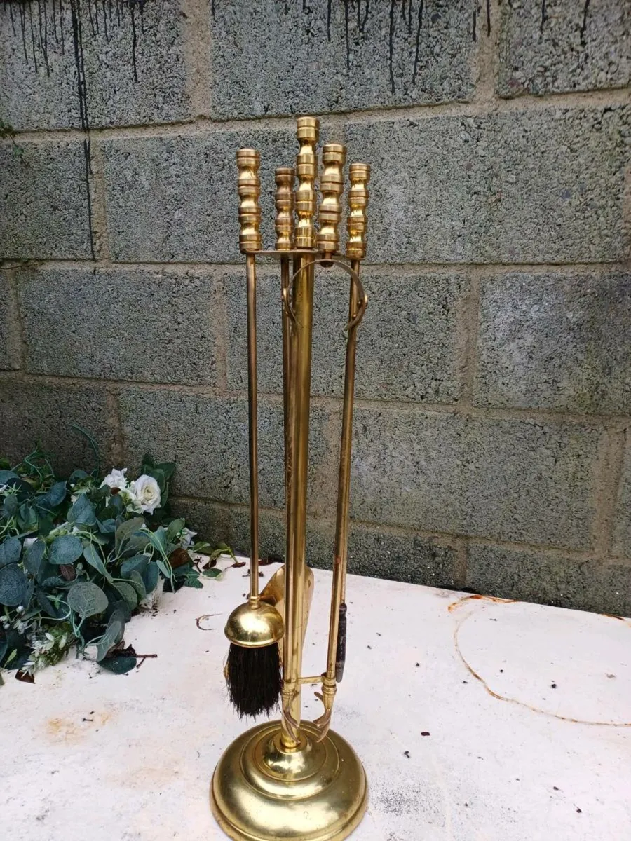 Vintage Brass Companion Set - Image 2