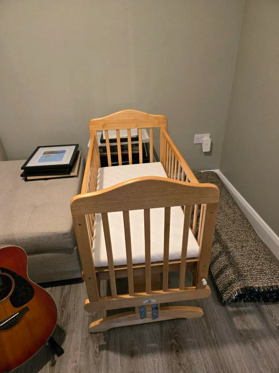 Baby cot & new mattress free for collection - Image 2