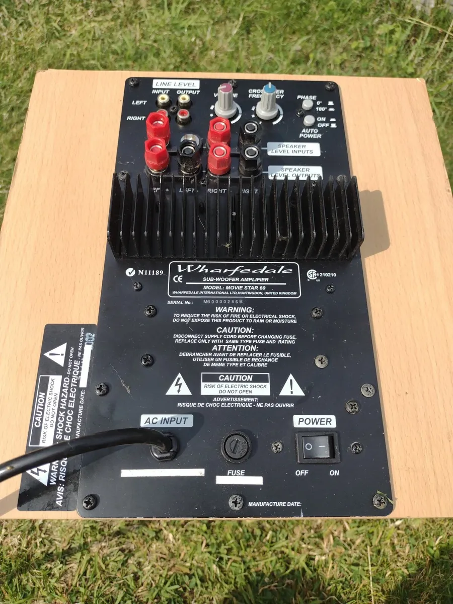 Heavy wooden Wharfedale sub-woofer amplifier - Image 1