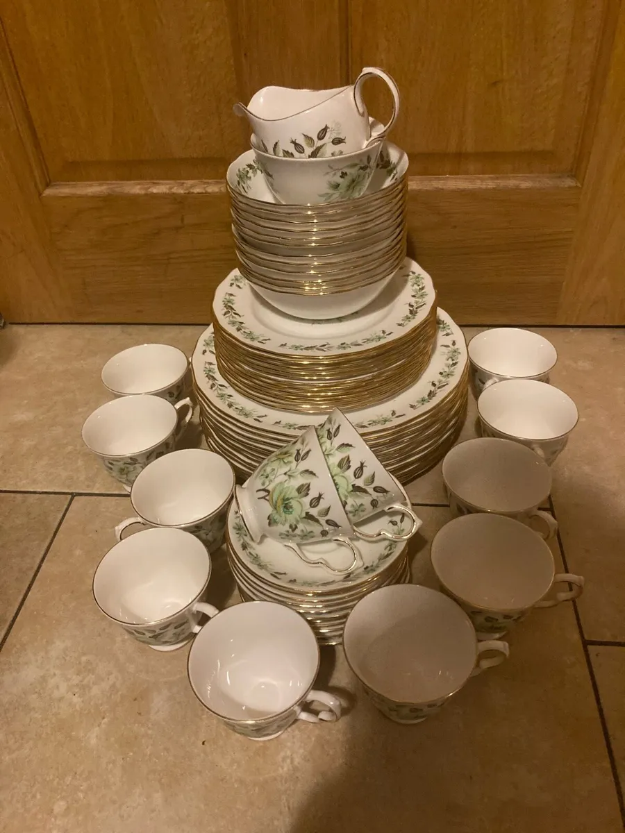 Vintage fine bone china dinner set free postage - Image 1