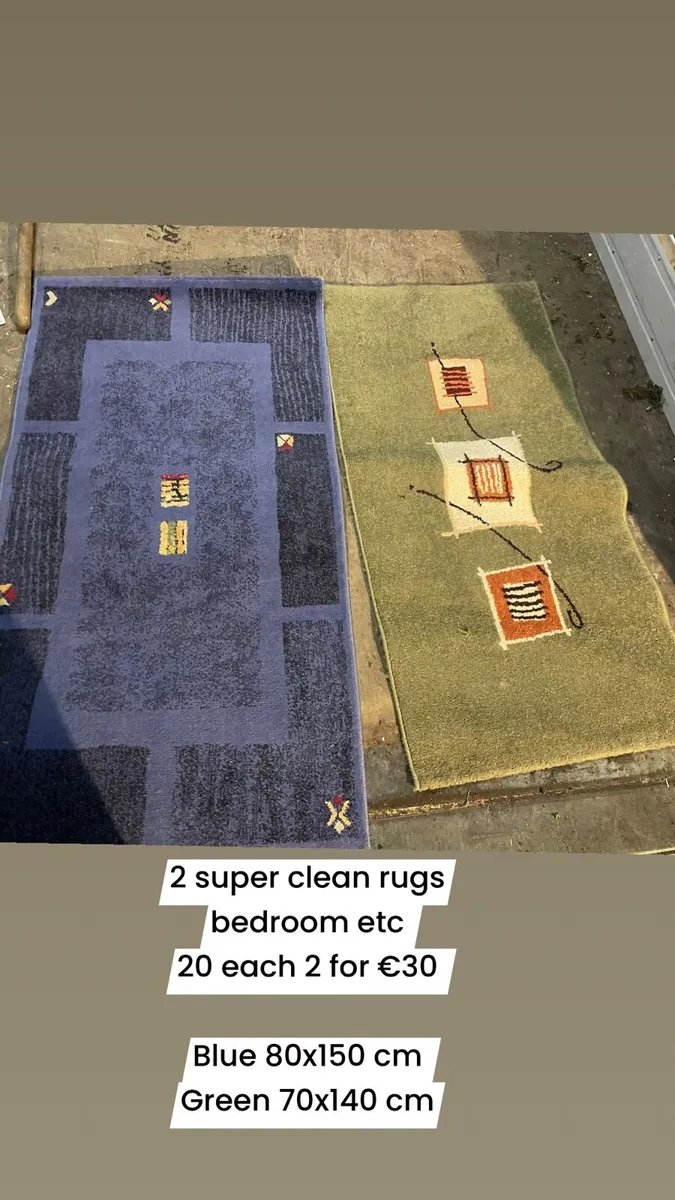 2 nice clean rugs €20 each 2 for €30 - Image 1