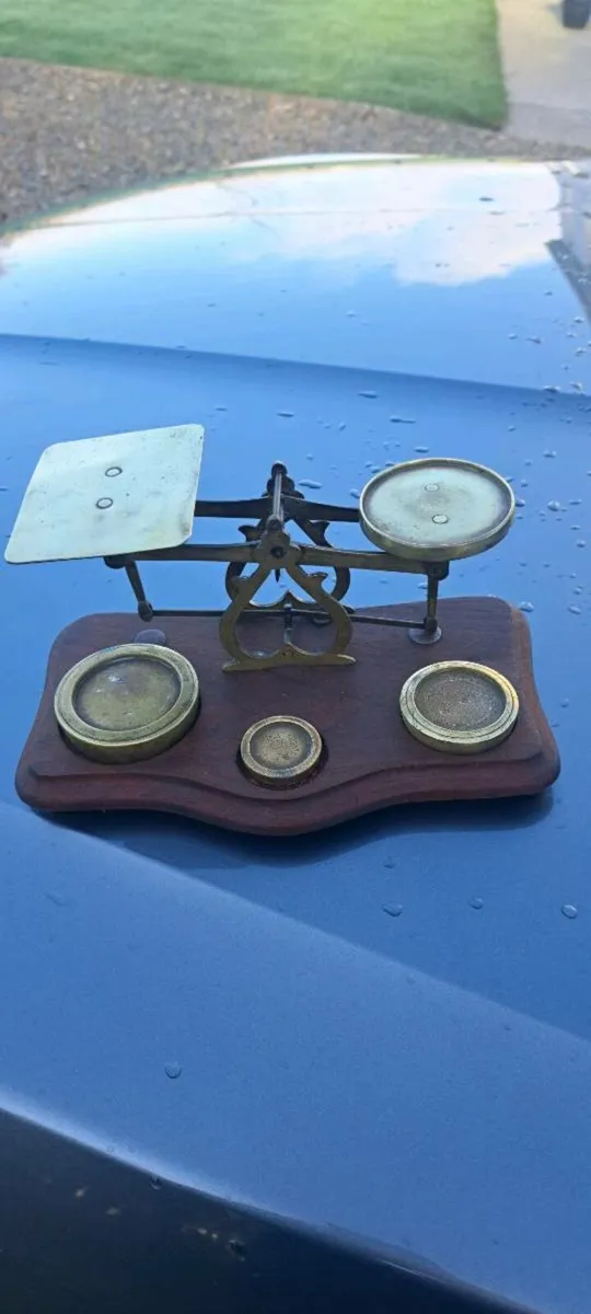 Old brass  weighing schales - Image 3