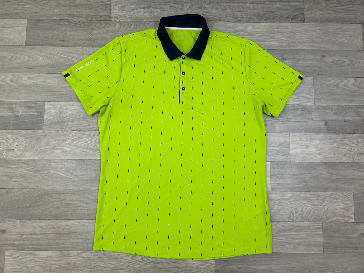 Galvin Green Patterned Golf Polo Shirt Mens XL - Image 1