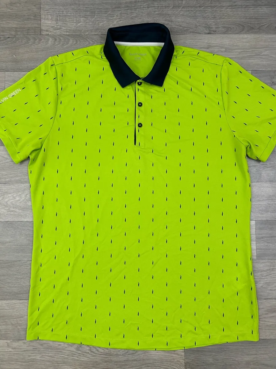 Galvin Green Patterned Golf Polo Shirt Mens XL - Image 2