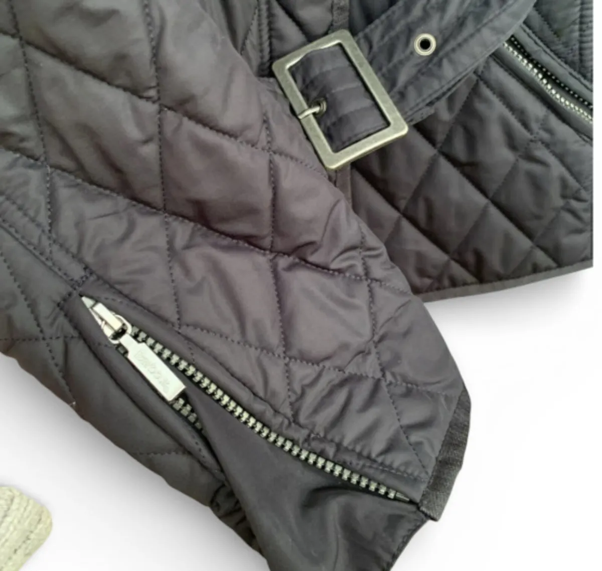 Barbour Quilted Womens Jacket Navy Ladies Size 14 - Image 4