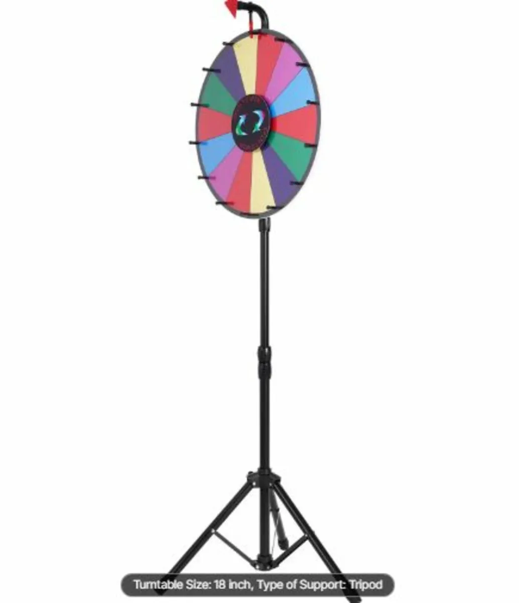 18” Prize Wheel Tripod Floor Stand Color Prize - Image 4