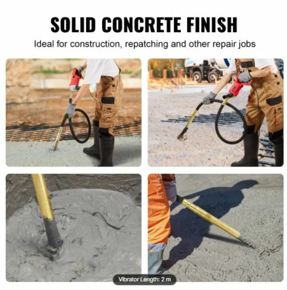 Handheld Concrete Vibrator,960W Electric Vibrator - Image 4