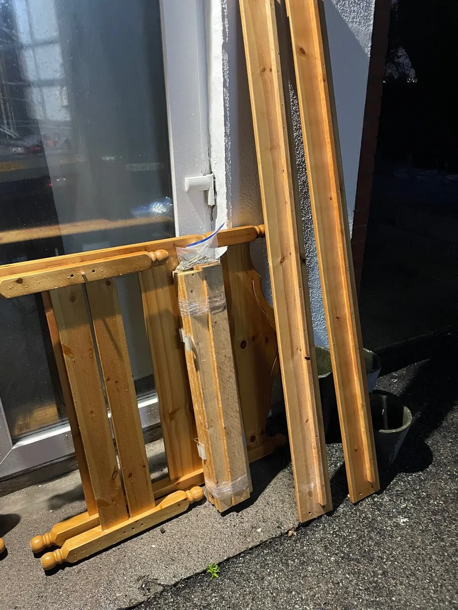 3 pine single bed frames - Image 4