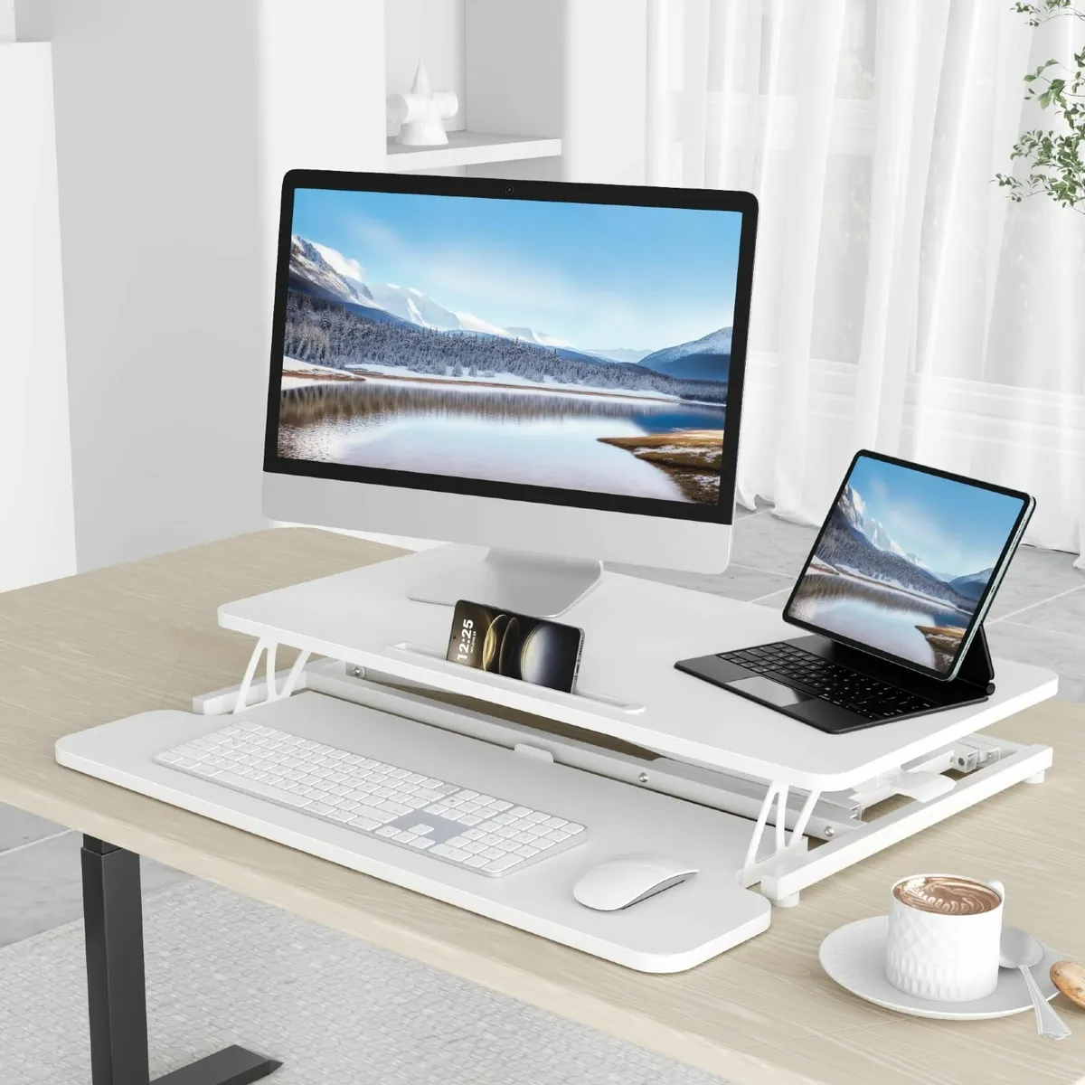 Standing Desk Converter 32/80cm Wide Height - Image 1