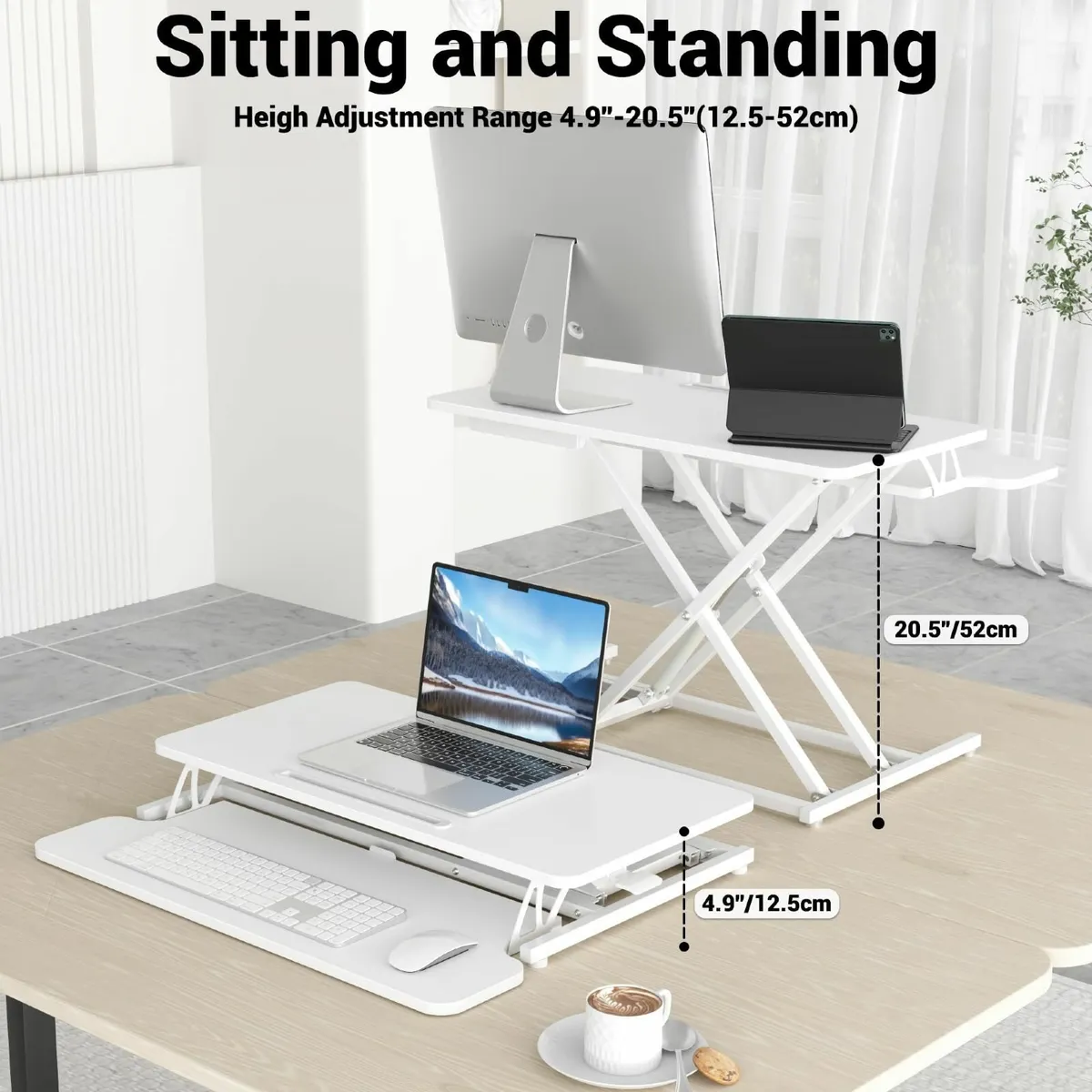 Standing Desk Converter 32/80cm Wide Height - Image 3