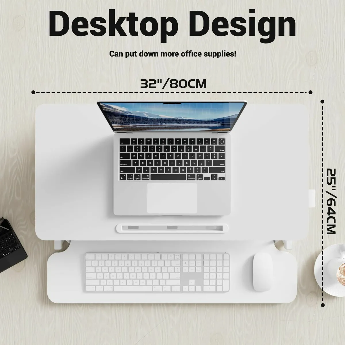 Standing Desk Converter 32/80cm Wide Height - Image 4