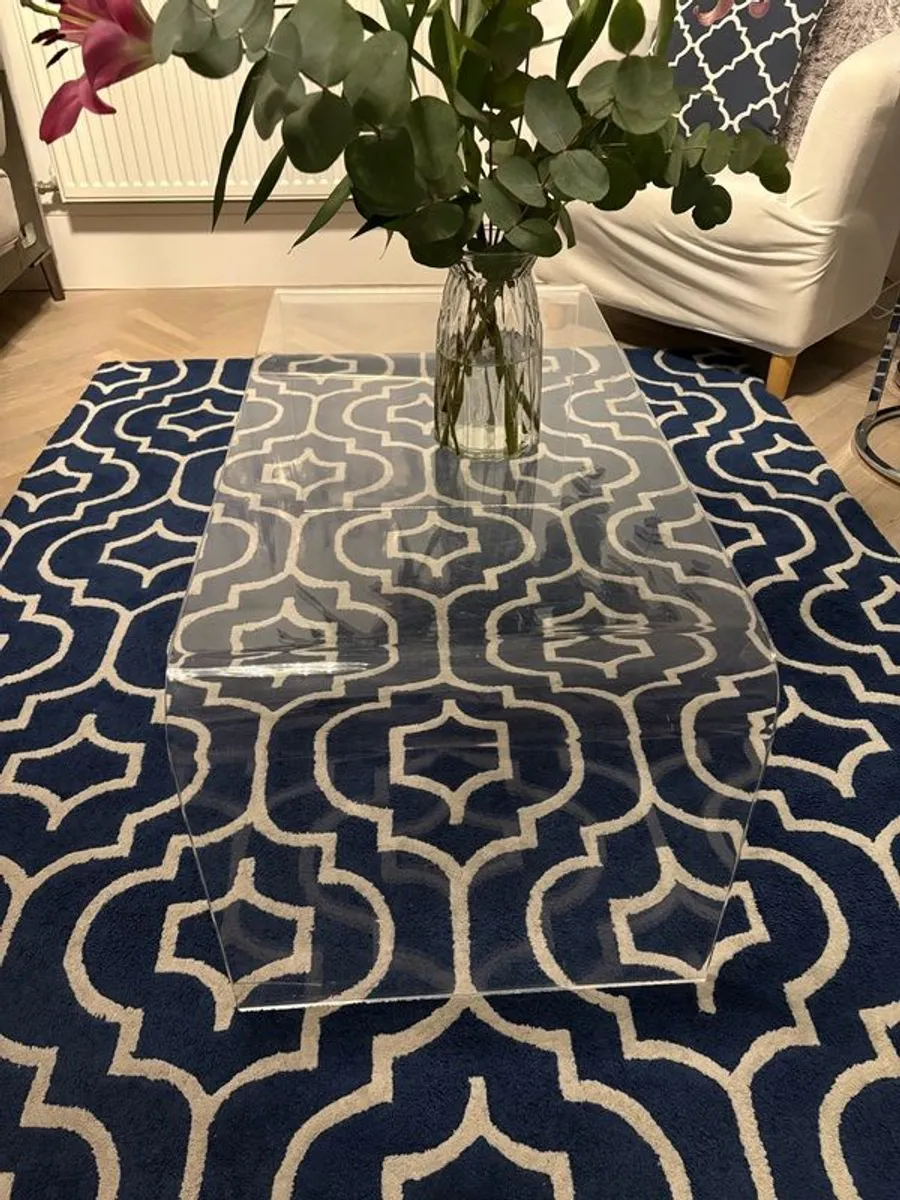 Contemporary clear coffee table for sale - Image 1