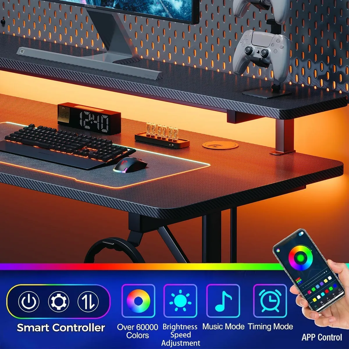 Small Gaming Desk Computer 100x50x88 cm Table - Image 4