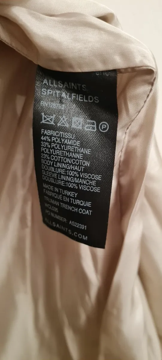 AllSaints Truman waterproof Trench Coat - Image 3