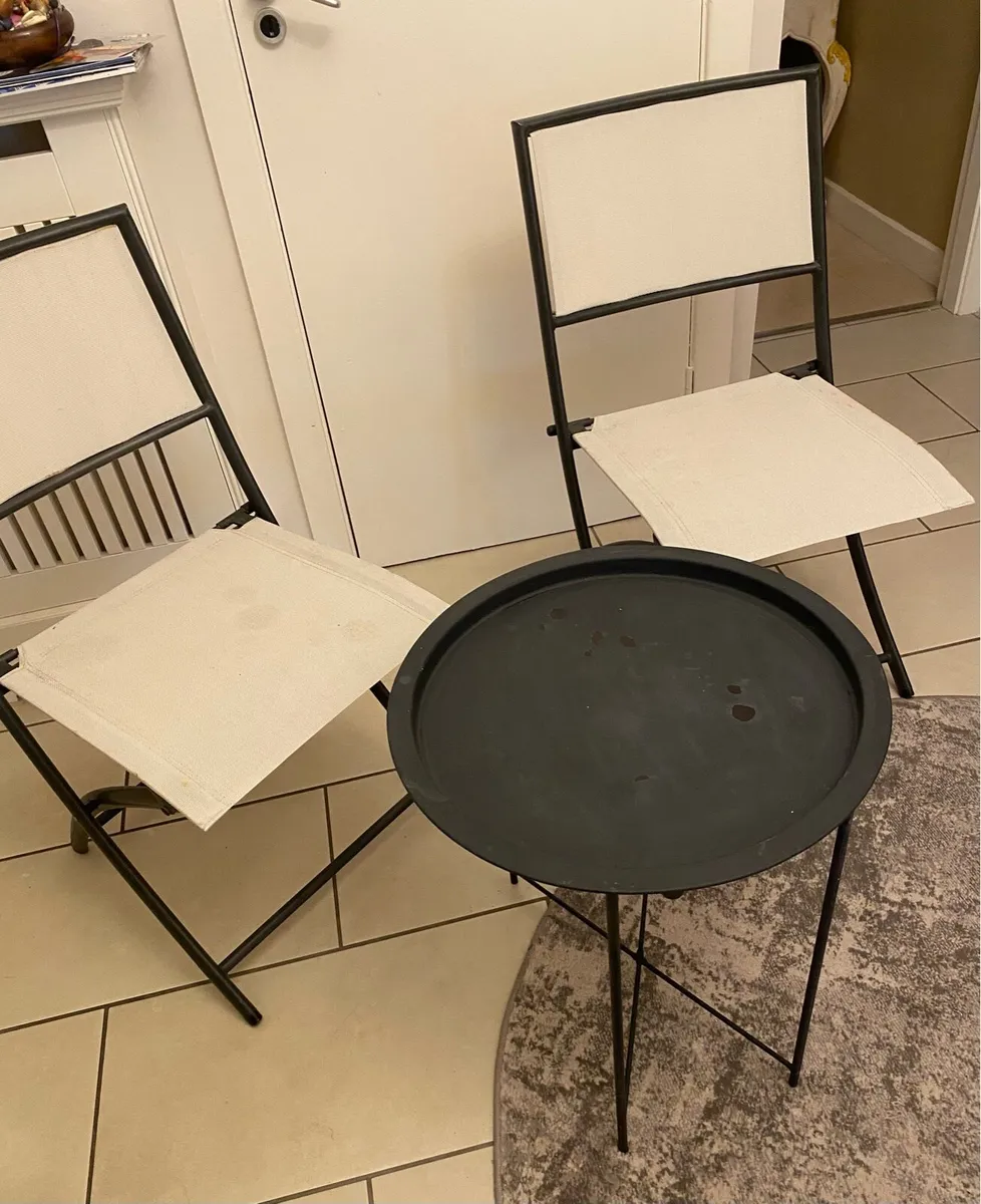 Garden Balcony Chairs & Table - Image 1