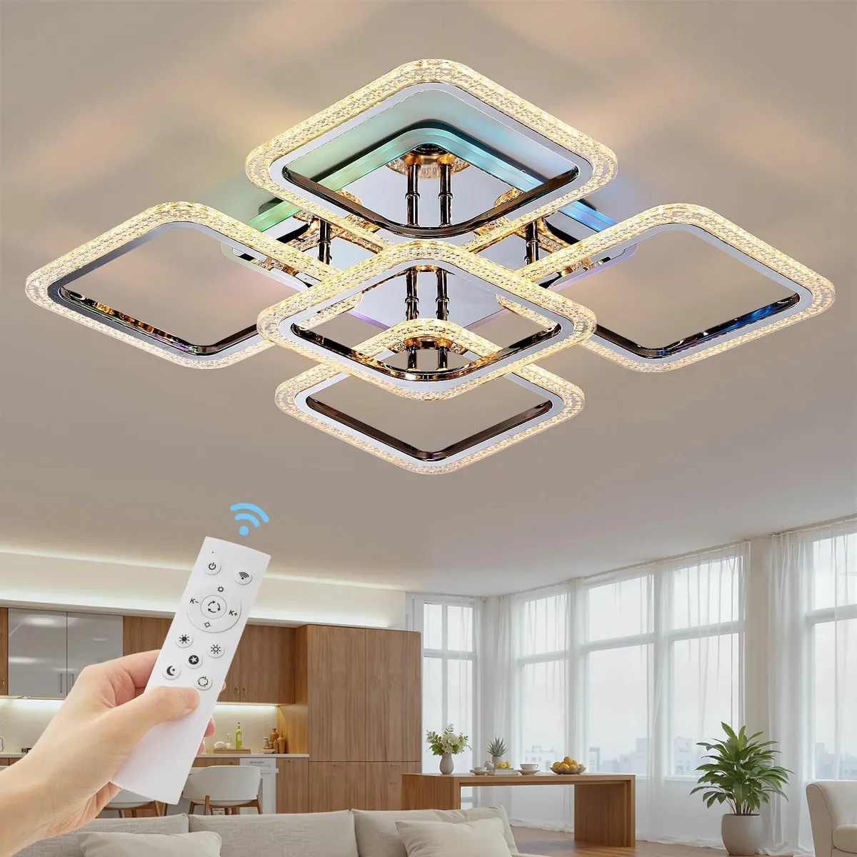 LED Ceiling Light 70W 6400LM Modern Dimmable - Image 1
