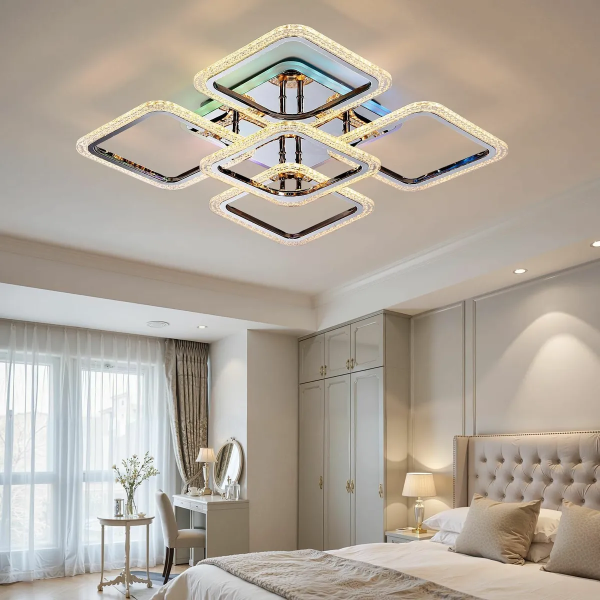 LED Ceiling Light 70W 6400LM Modern Dimmable - Image 2