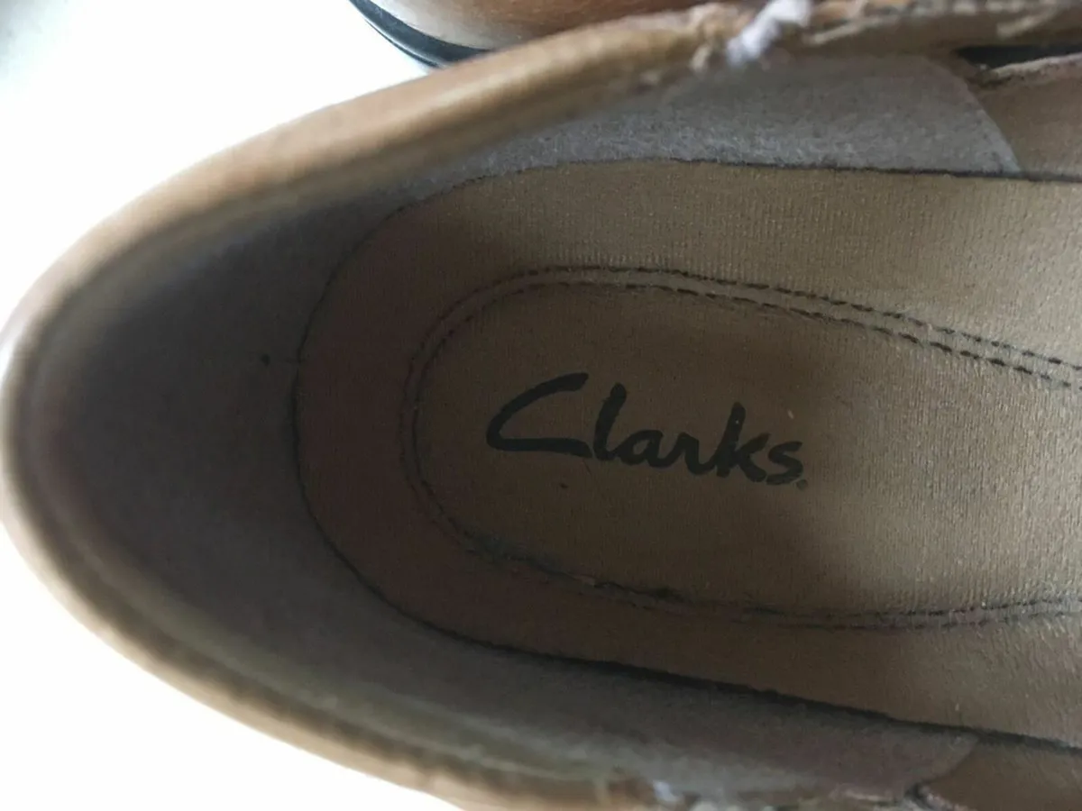 Clarks Leather Shoes, Size 7 - Image 4