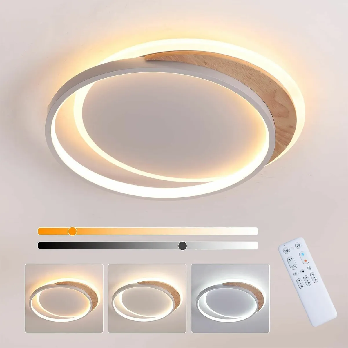LED Ceiling Light 50CM Dimmable Lamp with Remote - Image 1