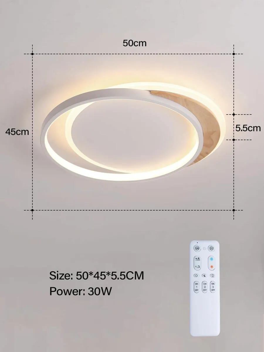 LED Ceiling Light 50CM Dimmable Lamp with Remote - Image 3