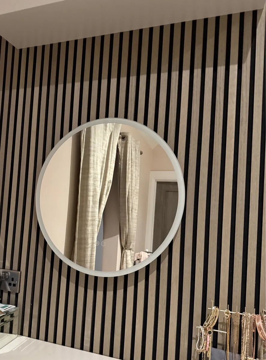 Bathroom/bedroom mirror with light /demister - Image 1