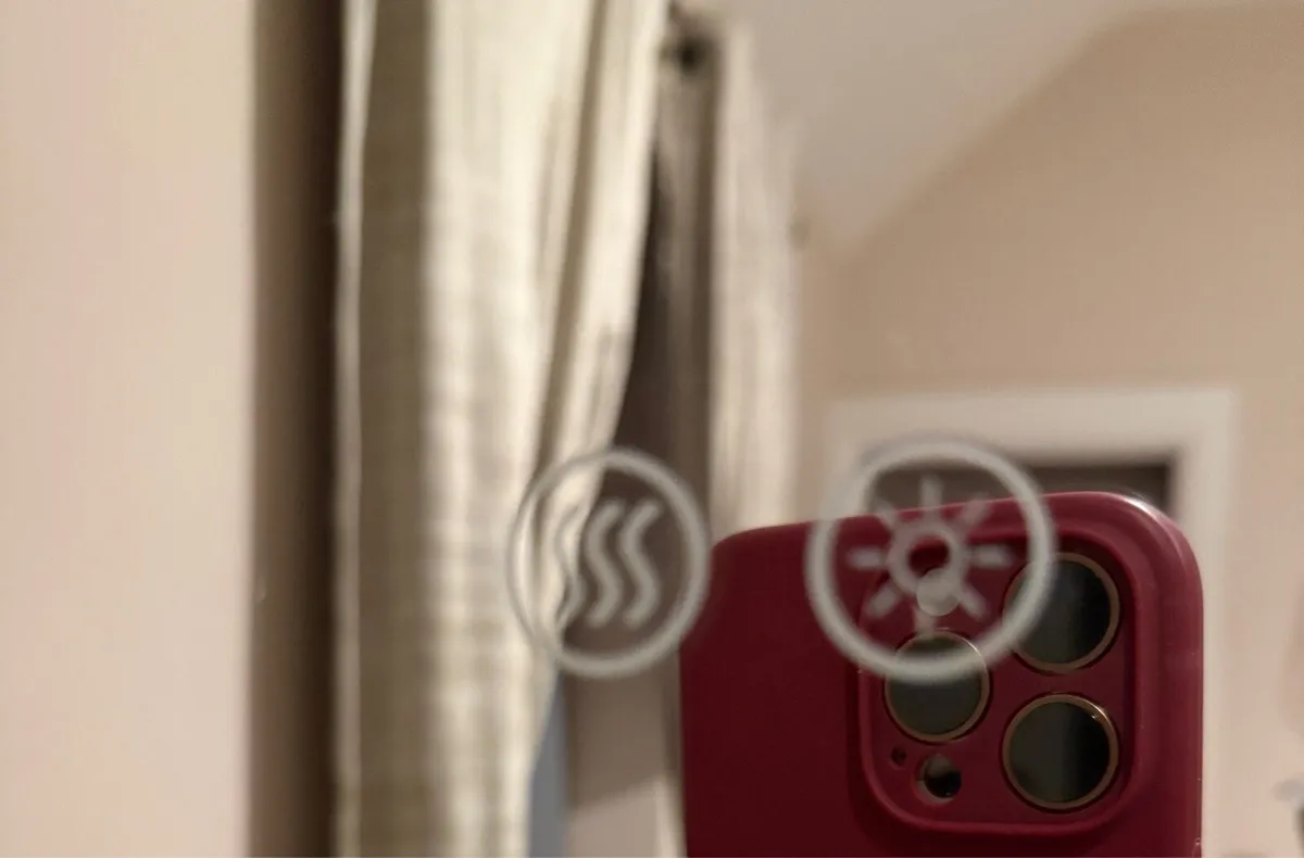 Bathroom/bedroom mirror with light /demister - Image 2