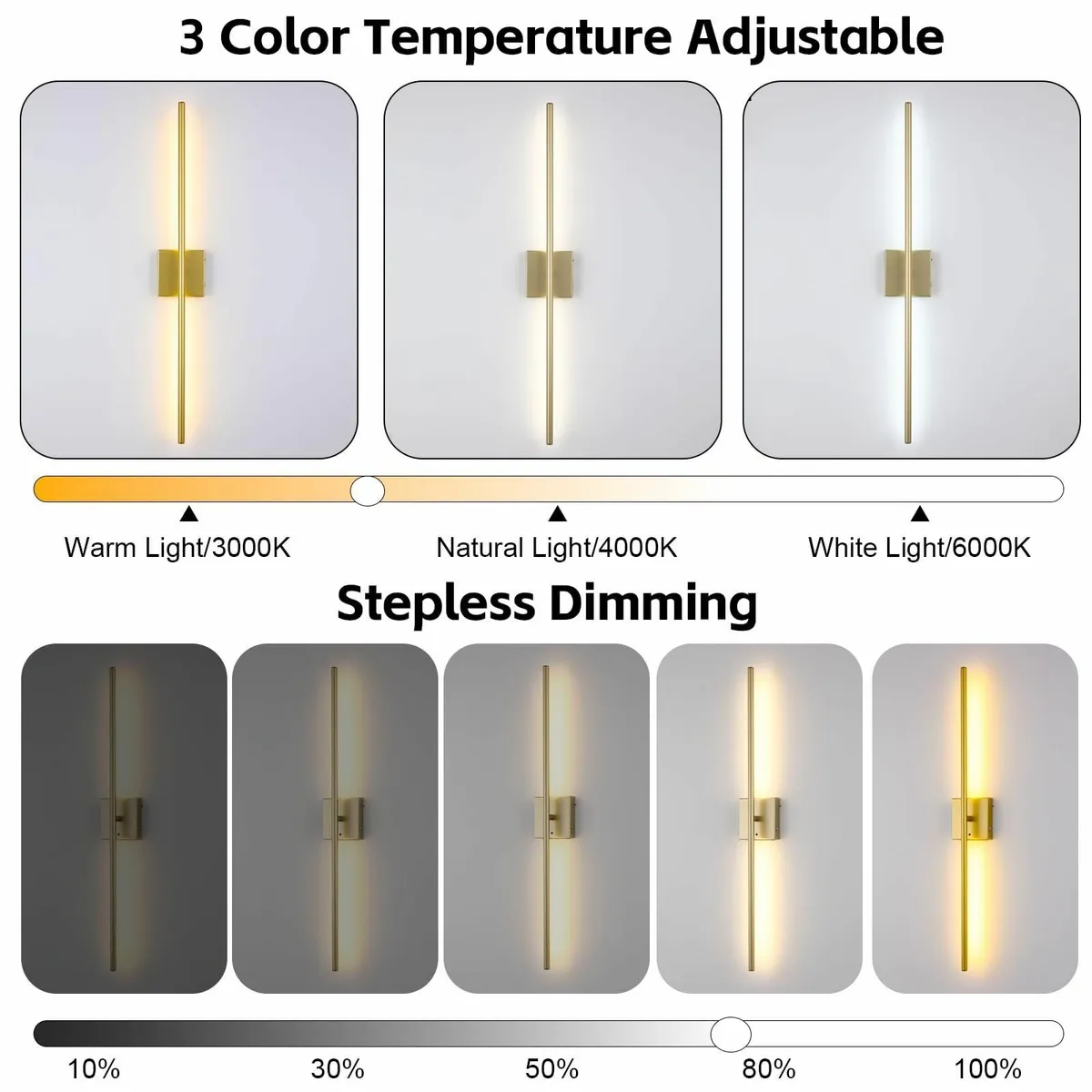 Battery Operated Wall Lights With Remote Control - Image 4