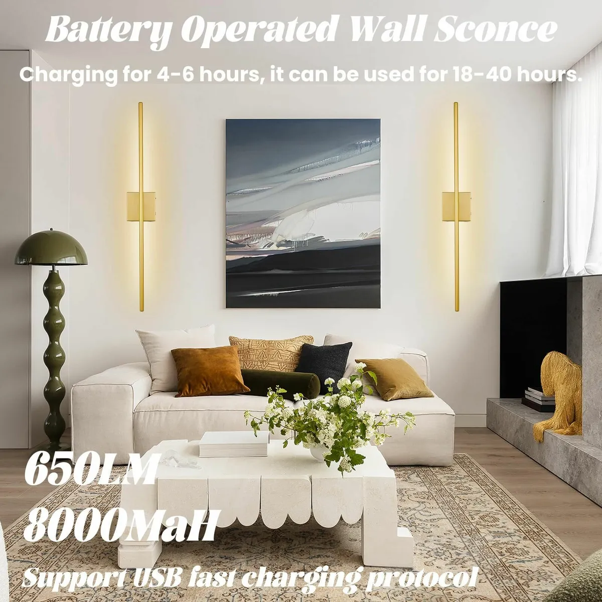 Battery Operated Wall Lights With Remote Control - Image 2