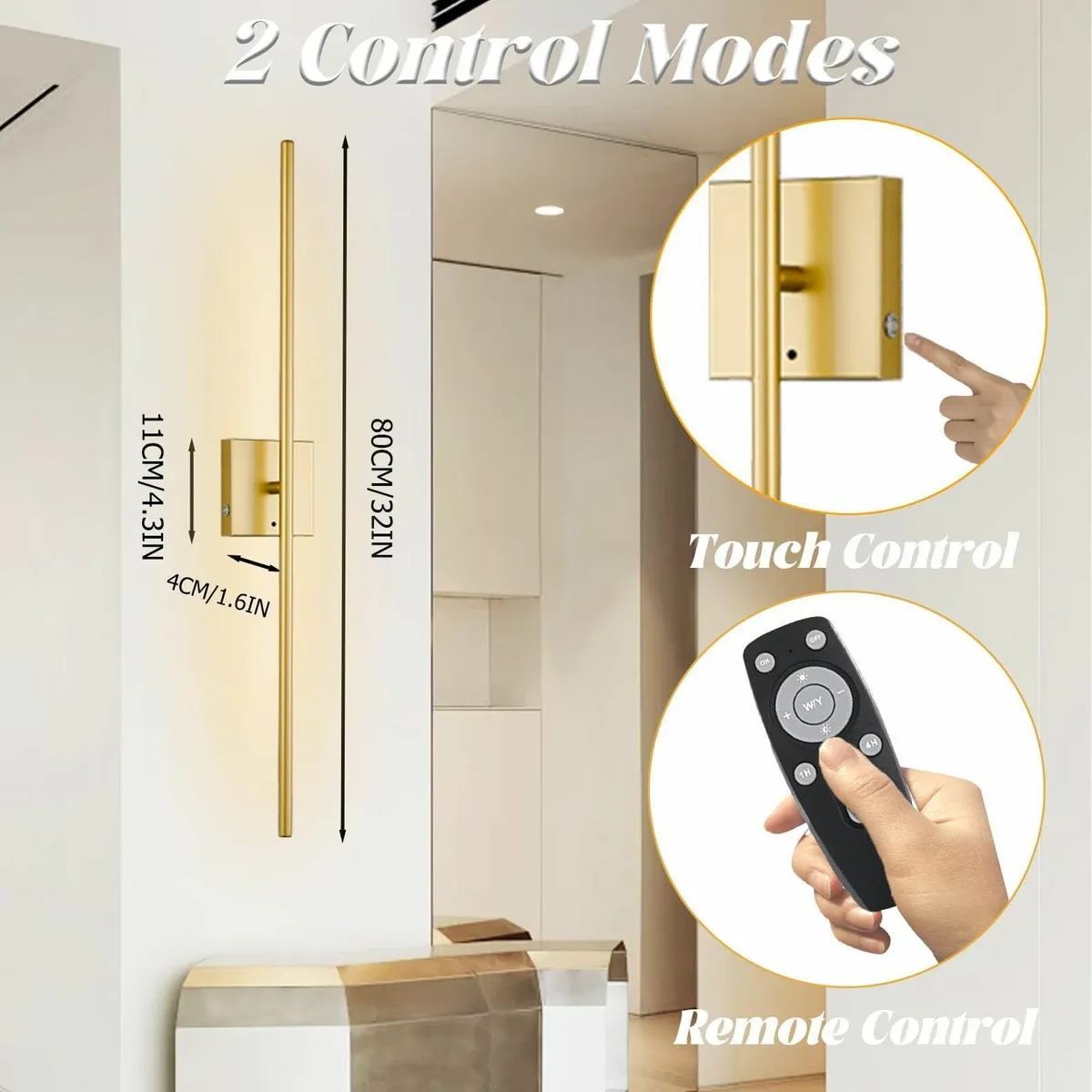 Battery Operated Wall Lights With Remote Control - Image 3