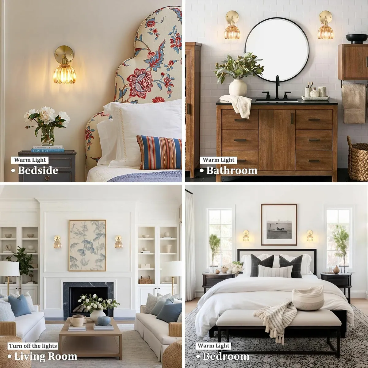 Vintage Wall Lights Set of 2 Lamps Indoor Gold - Image 2