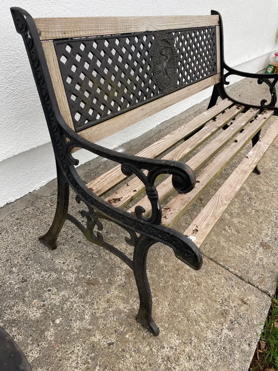 Cast iron garden bench - Image 3