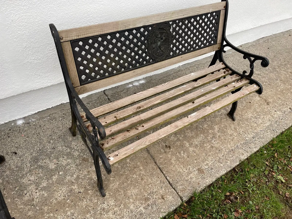 Cast iron garden bench - Image 4