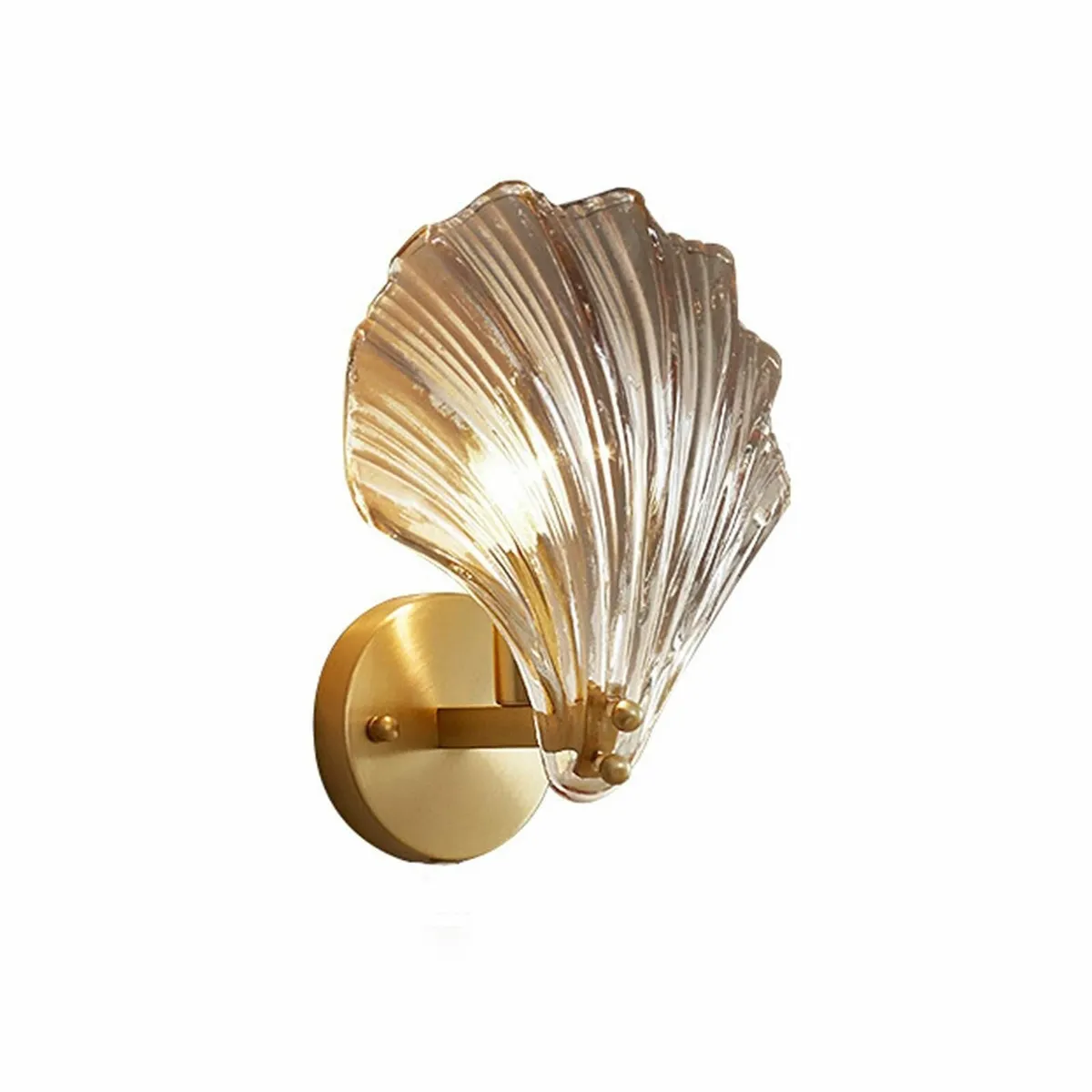 Crystal Brass Base Shell Wall Sconces Lamp - Image 1